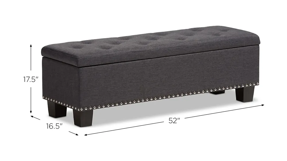 Hannah Storage Ottoman Bench Dimensions