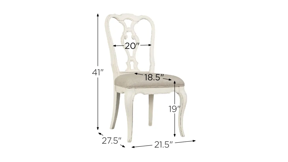 Traditions Side Chair-Set of 2 Dimensions