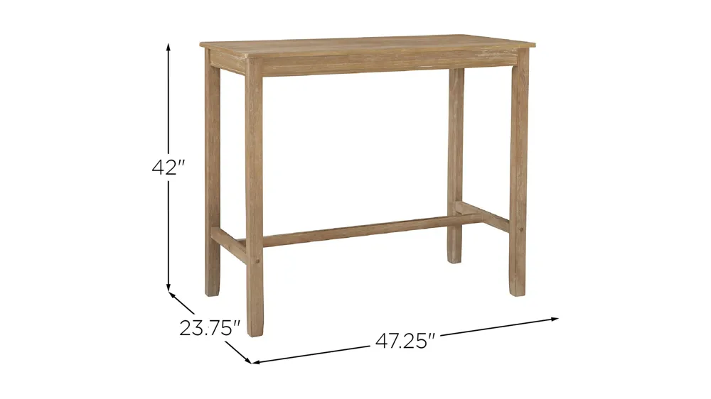Claridge Bar Height Pub Table Dimensions