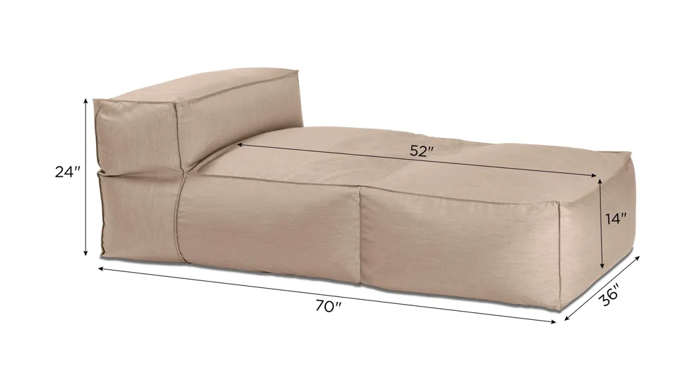 Spazio Outdoor Chaise Dimensions