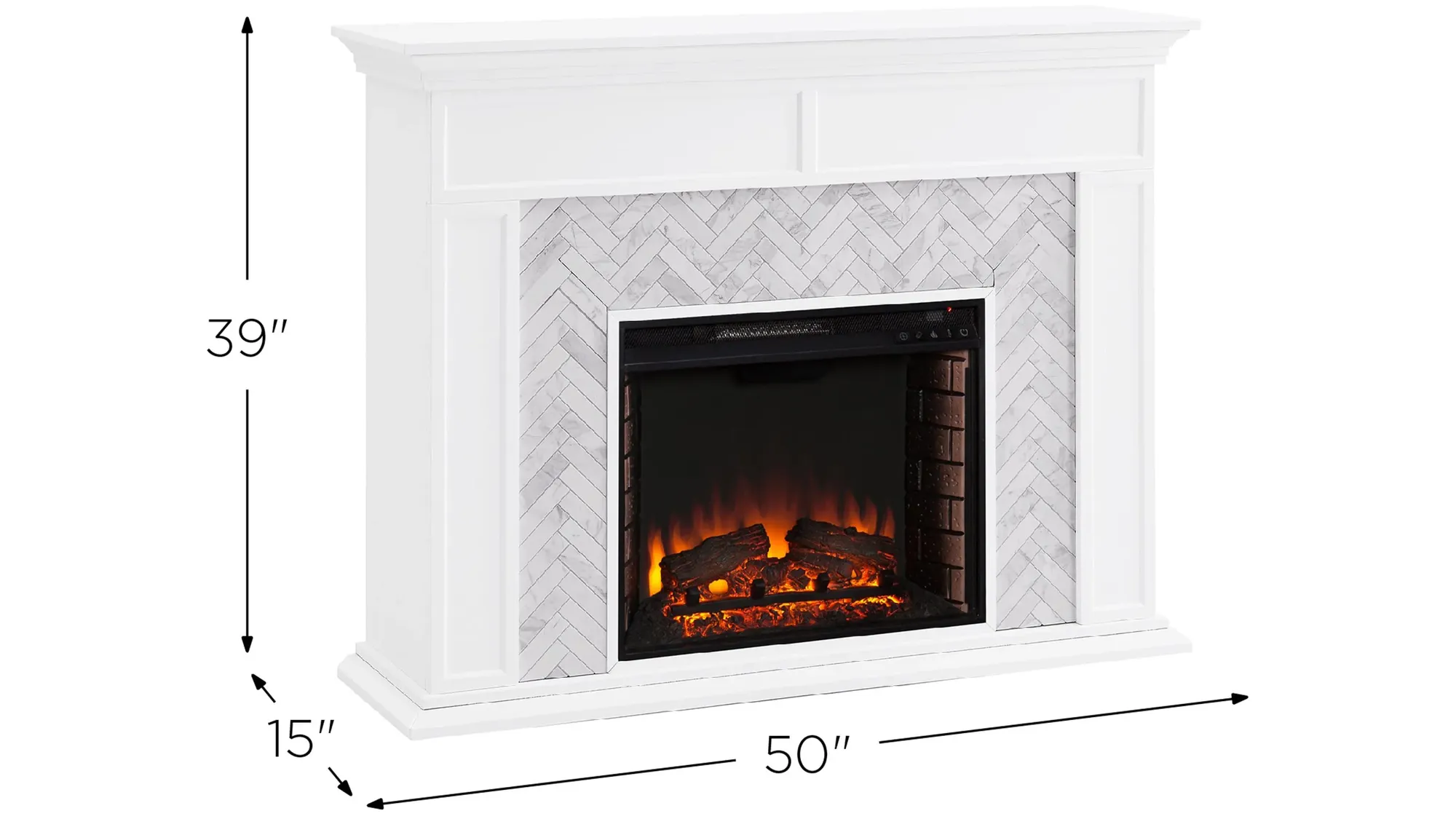 Jones Tiled Electric Fireplace