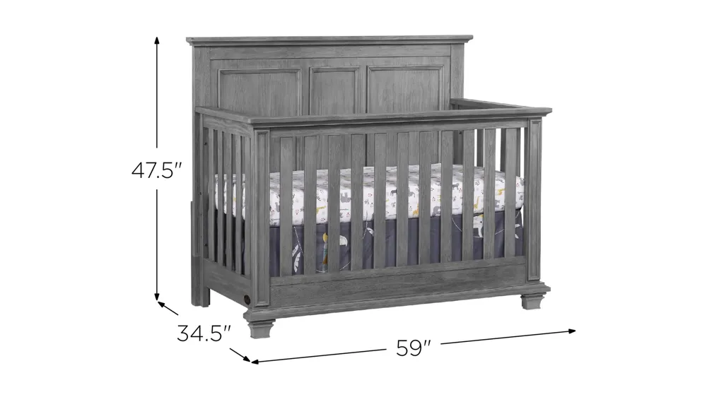Kenilworth 4-in-1 Convertible Crib with Conversion Kit - 3 pc. Dimensions
