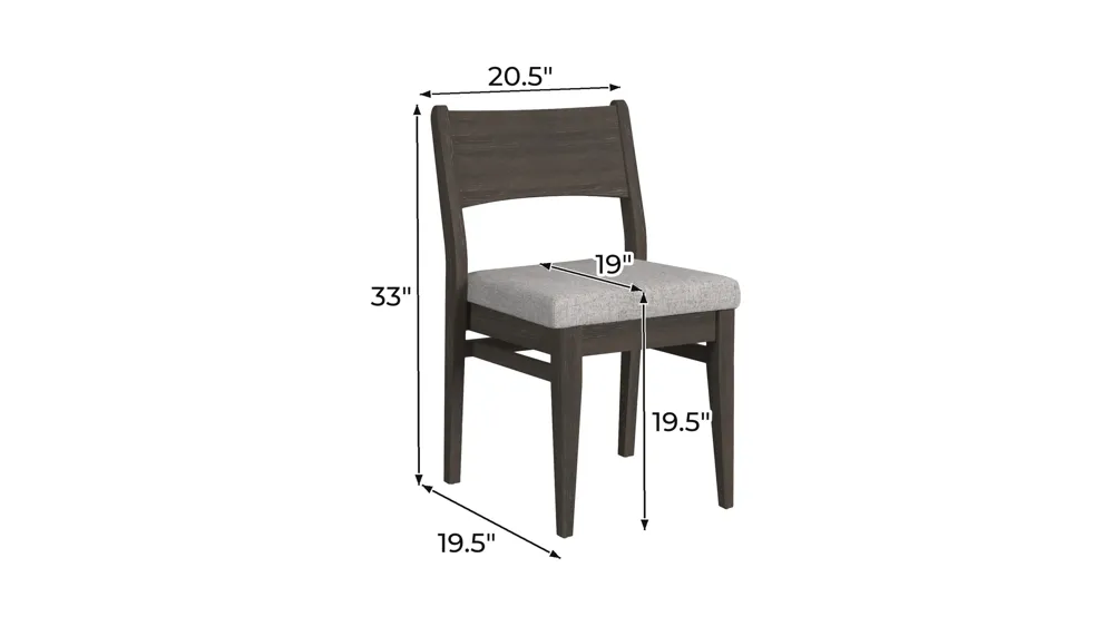 Callisto Stackable Panel Side Chair Dimensions
