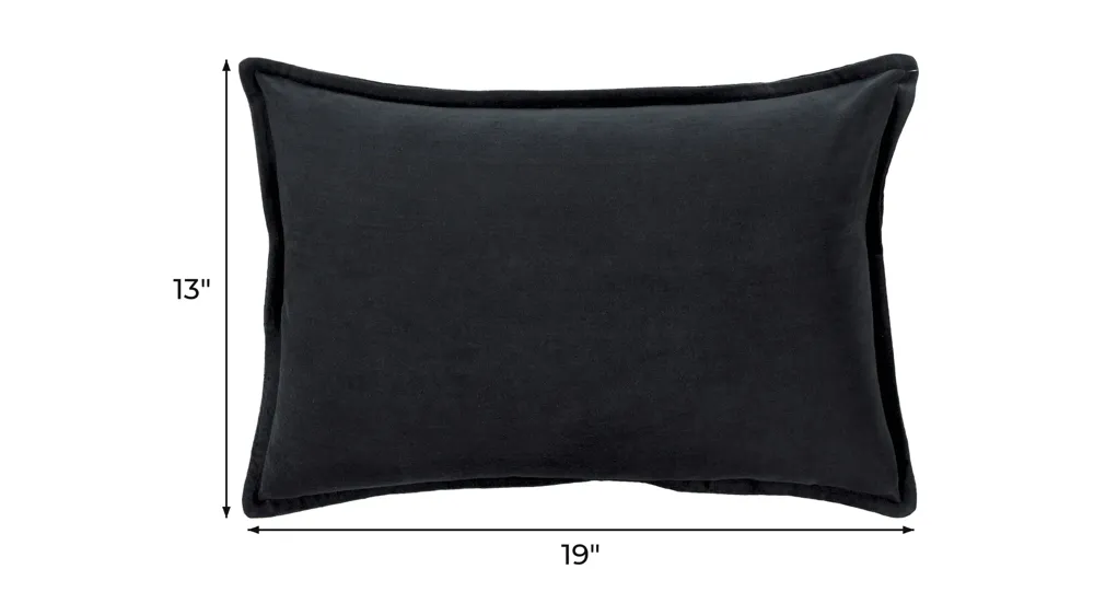 Cotton Velvet 13" x 20" Throw Pillow Dimensions