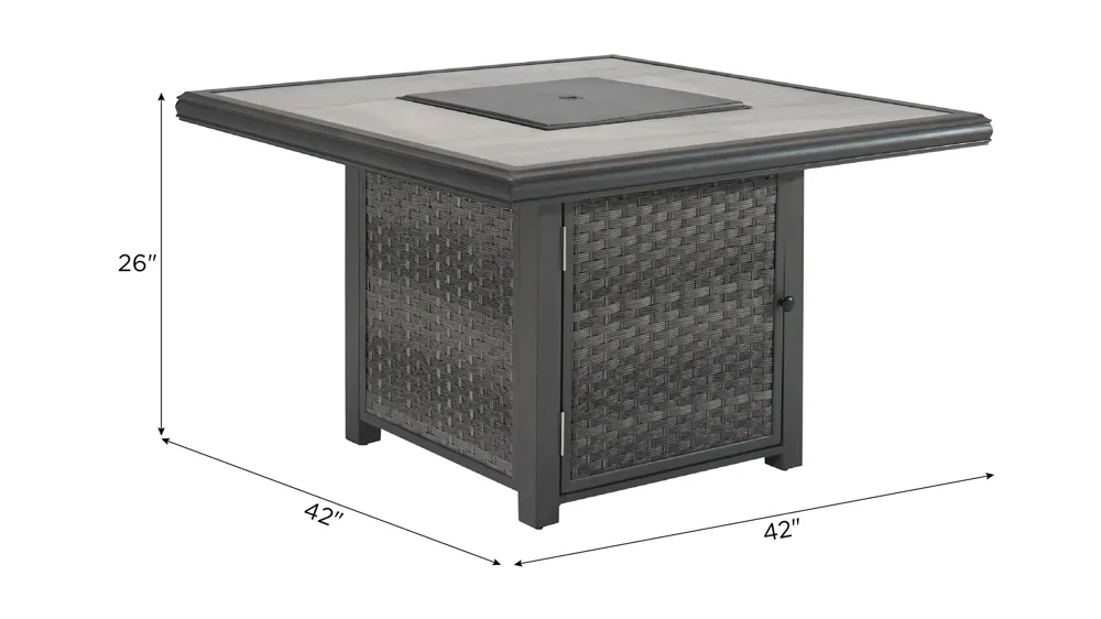 Palm Isle Outdoor Firepit Dimensions