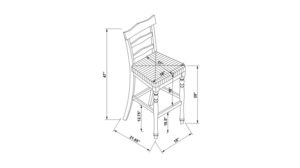 Maggie Bar Stool Dimensions