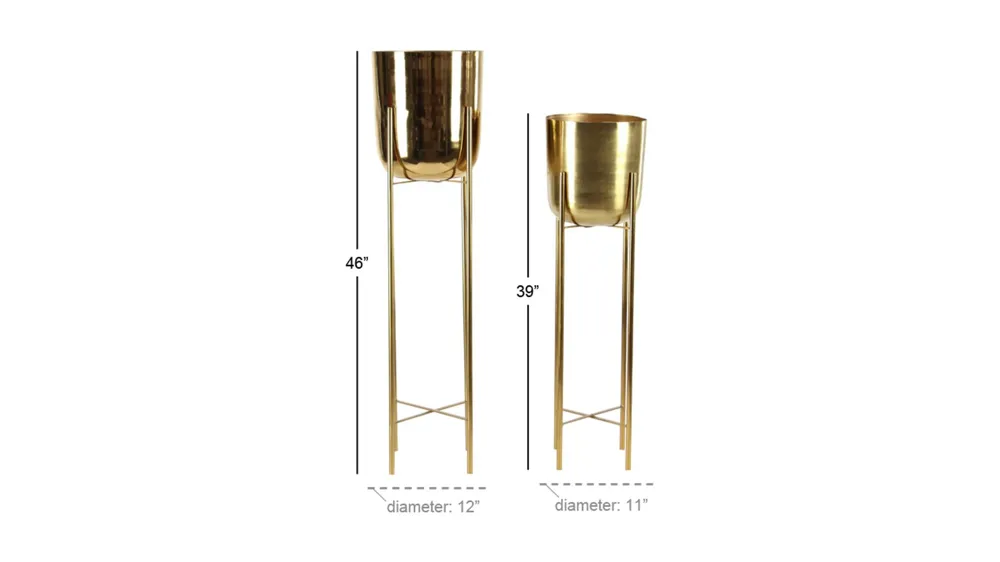CosmoLiving Stiletto Planter Set of 2 Dimensions