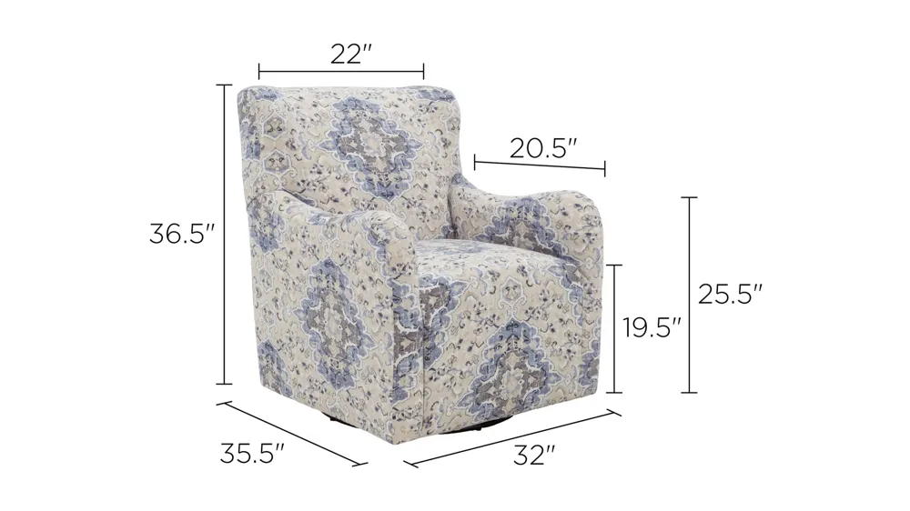 Jane Swivel Chair Dimensions