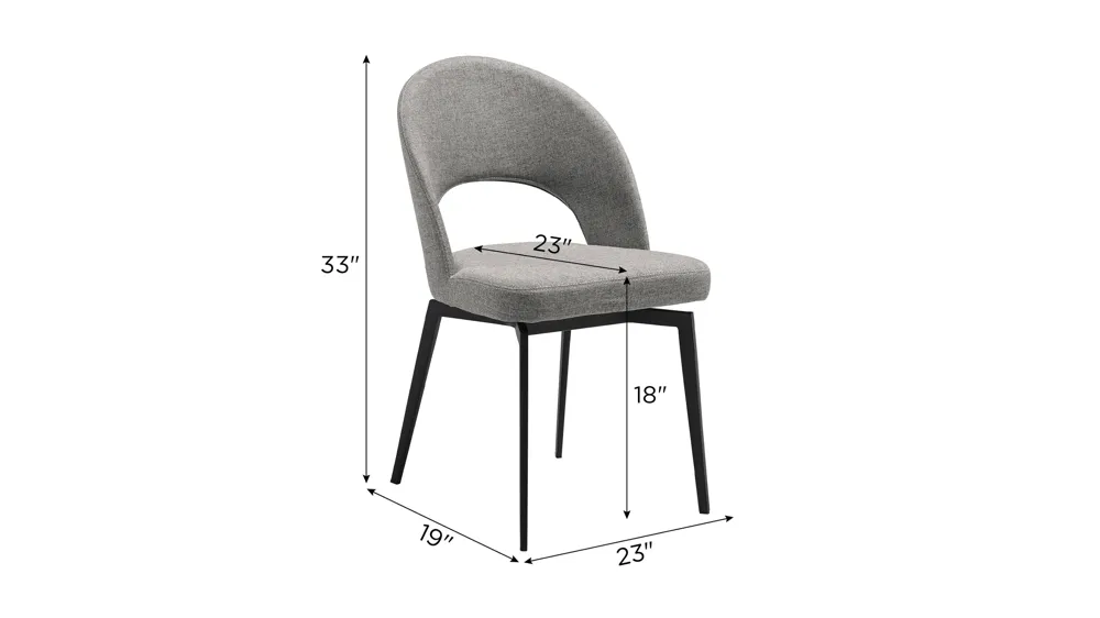 Lucia Dining Chair - Set of 2 Dimensions