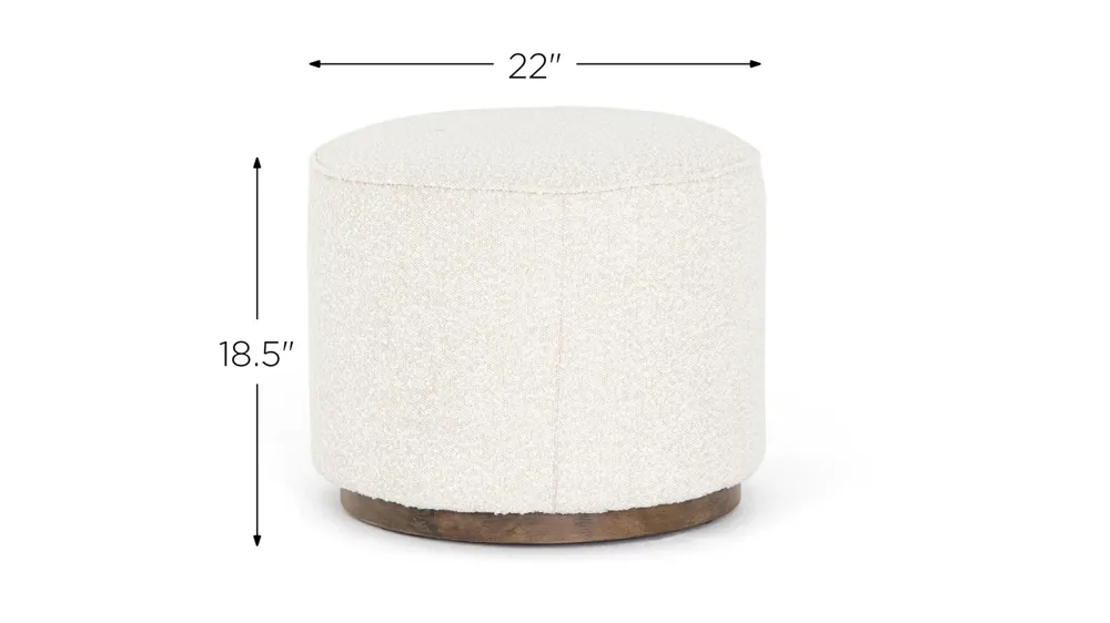 Sinclair Round Ottoman Dimensions