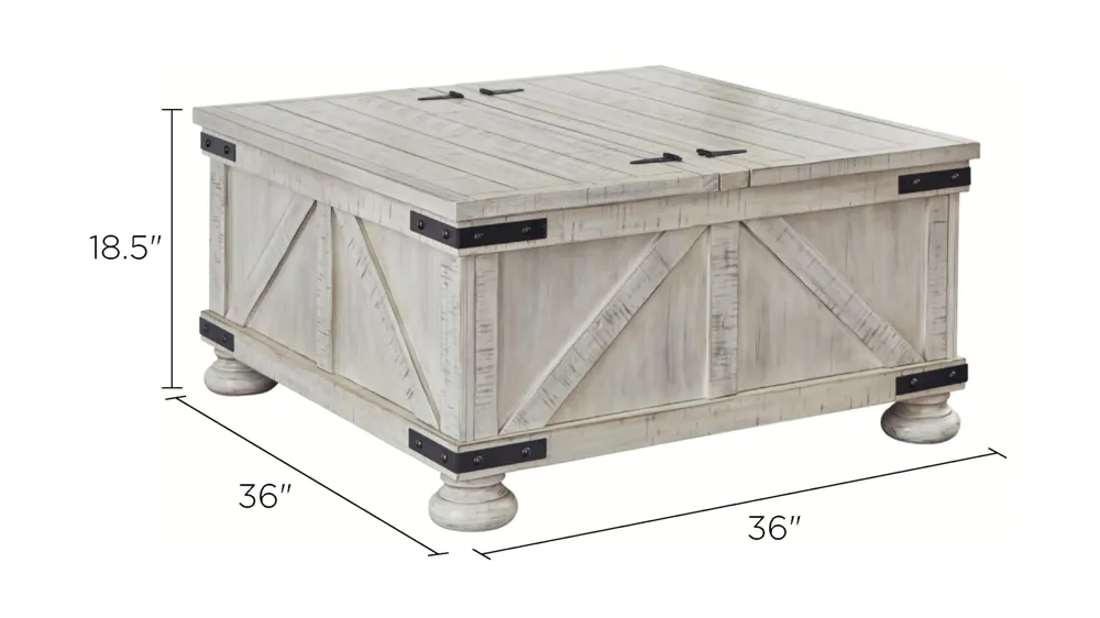 Aldwin Square Cocktail Table Dimensions