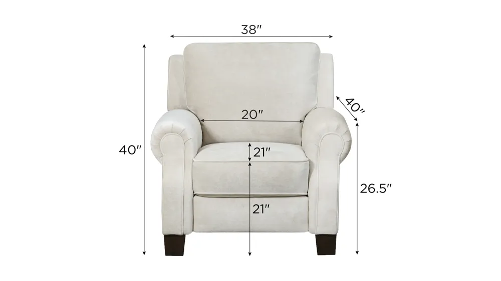 New Garden Dual Power Hi-Leg Recliner Dimensions