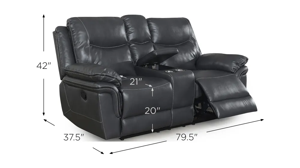 Isabella Console Loveseat Dimensions