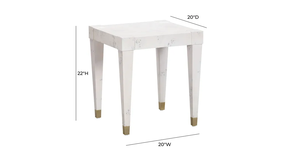 Brandyss Burl End Table Dimensions