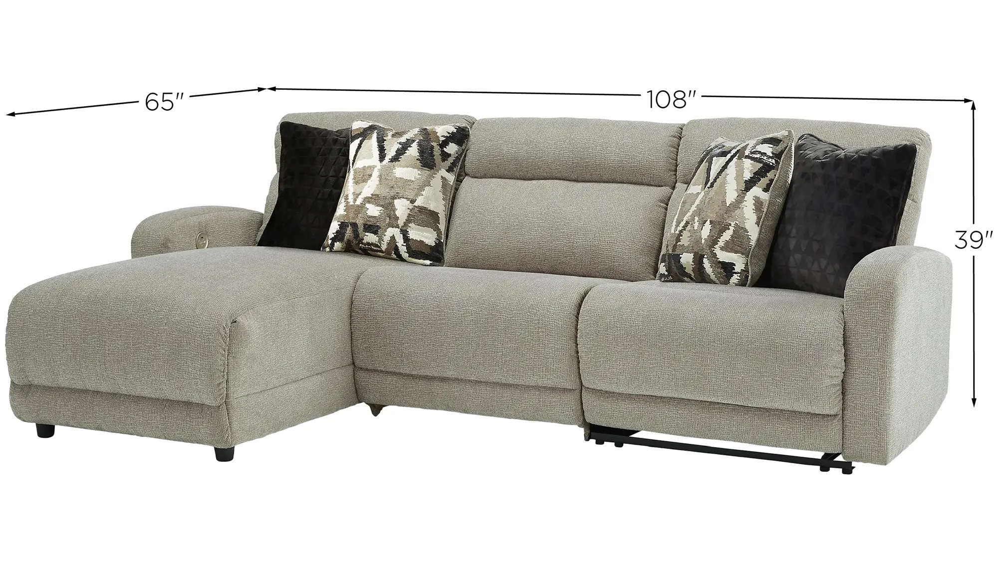 Colleyville 3-pc. Power Reclining Sectional with Chaise