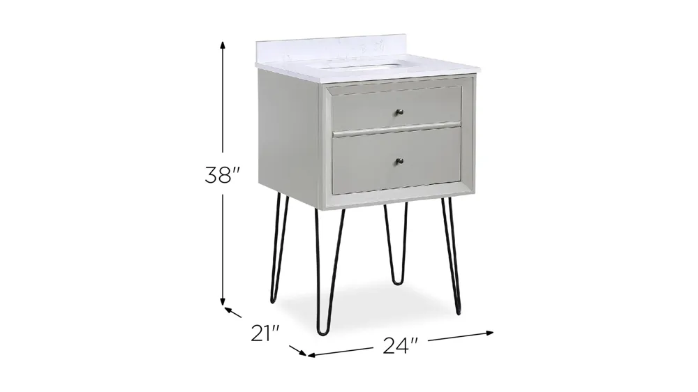 Lander 24" Bathroom Vanity Dimensions