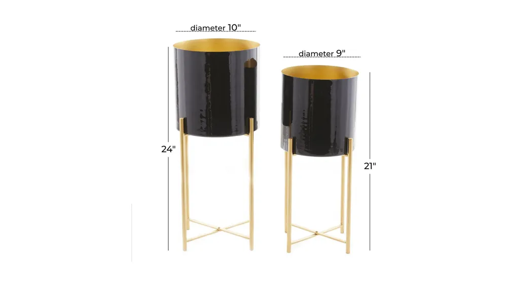 CosmoLiving Operetta Planter Set of 2 Dimensions