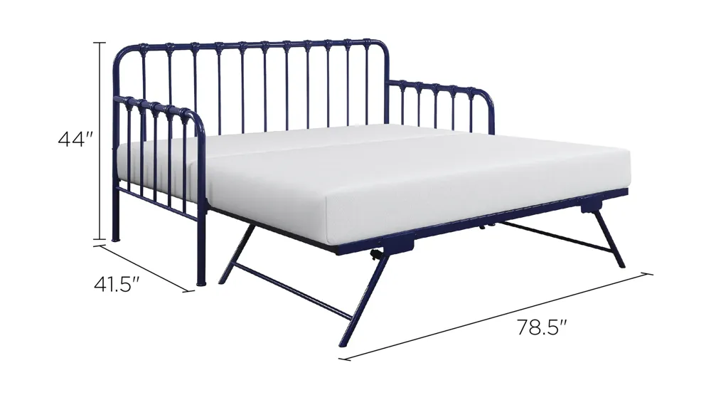 Batavia Metal Daybed With Trundle Dimensions