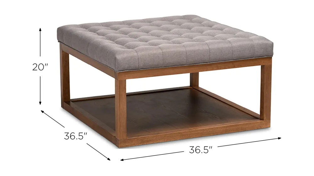 Alvere Cocktail Ottoman Dimensions