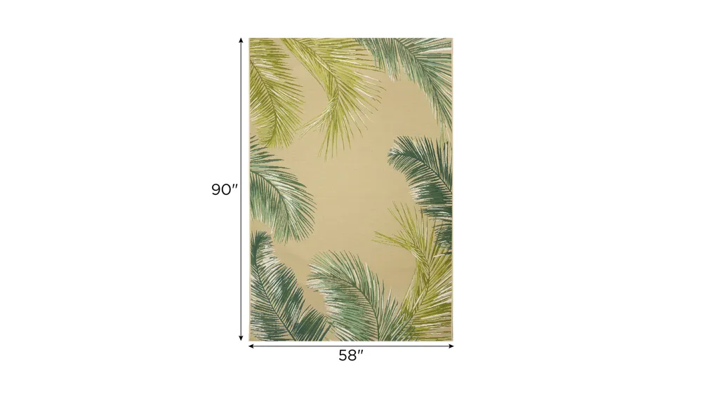 Marina Palm Border Indoor/Outdoor Area Rug Dimensions