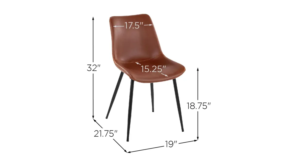 Durango Dining Chairs - Set of 2 Dimensions