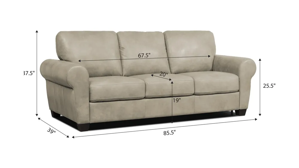 Calabria Leather Queen Sleeper Dimensions