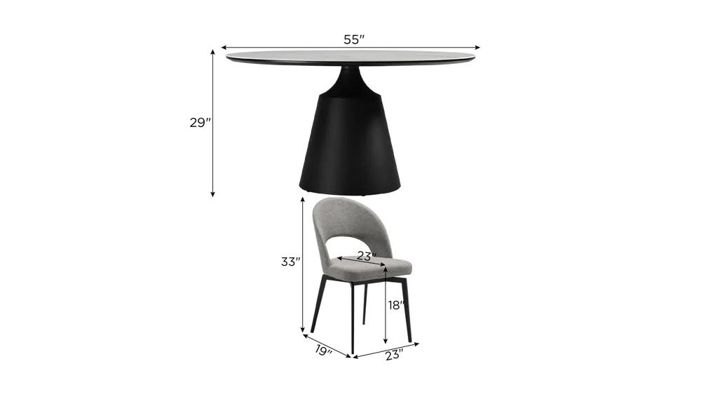 Knox Lucia 7-pc. Dining Set Dimensions