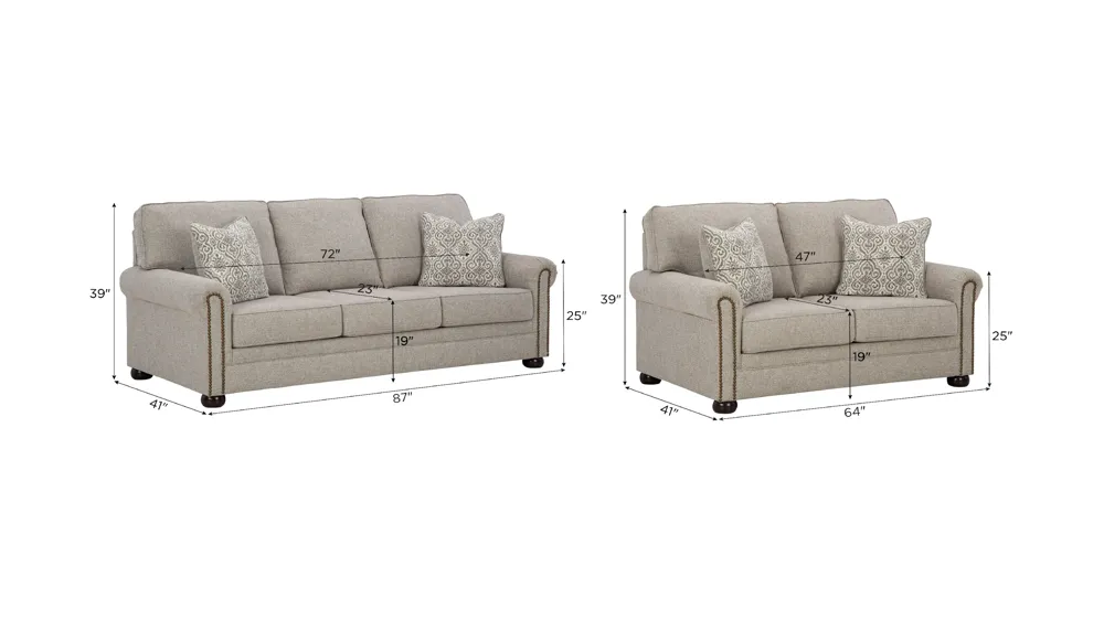 Gaelon Living Room Set Dimensions