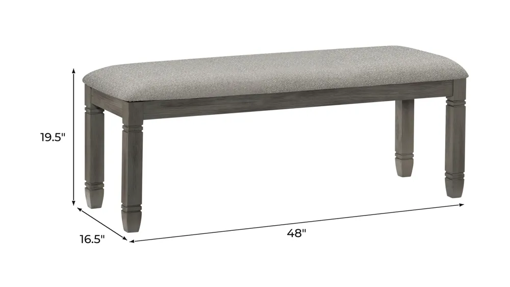 Lark Dining Room Bench Dimensions