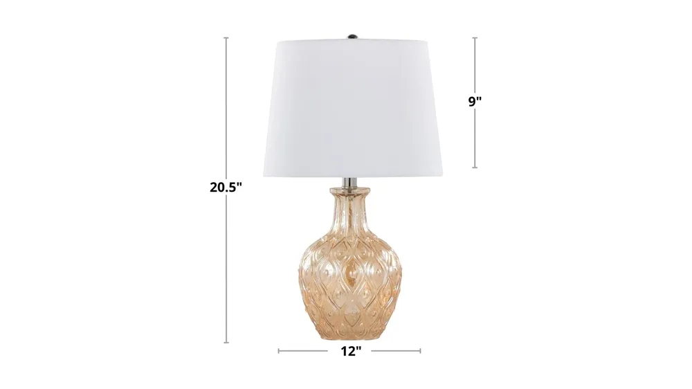 Gloria Accent Lamp - Set of 2 Dimensions