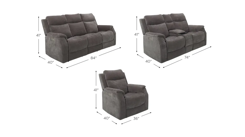 Bromway Living Room Set Dimensions