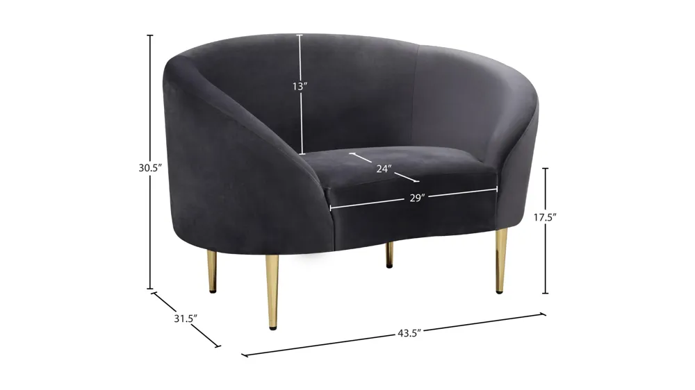 Ritz Velvet Chair Dimensions