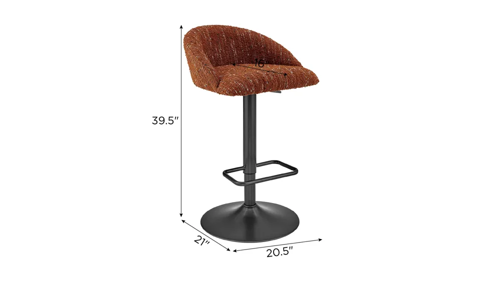 Jorrell Gaslift Swivel Bar Stool - Set of 2 Dimensions