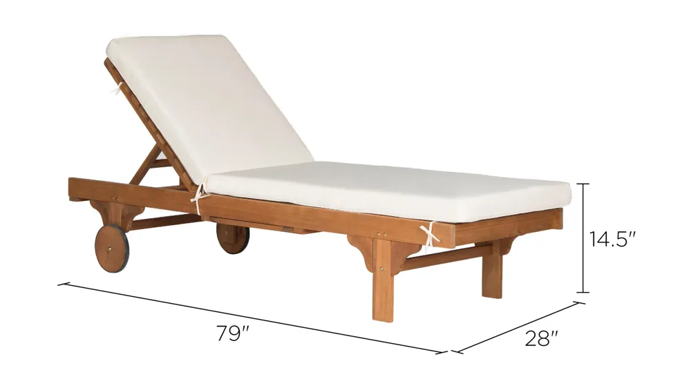 Newport Outdoor Lounge Chair w/ Side Table Dimensions