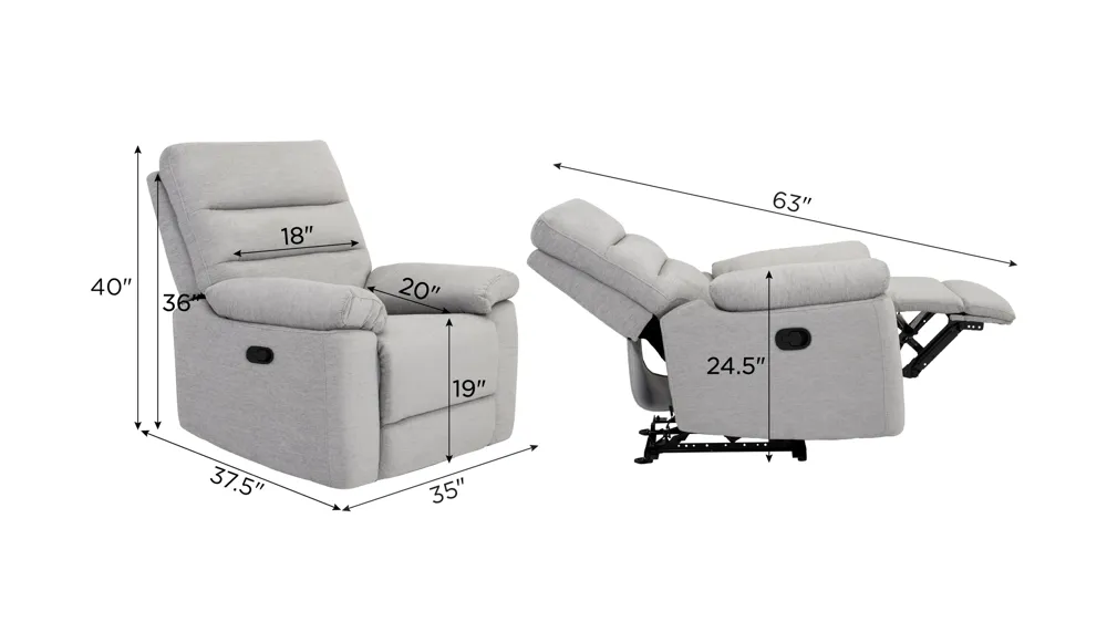 Bennington Manual Glider Recliner | Raymour & Flanigan