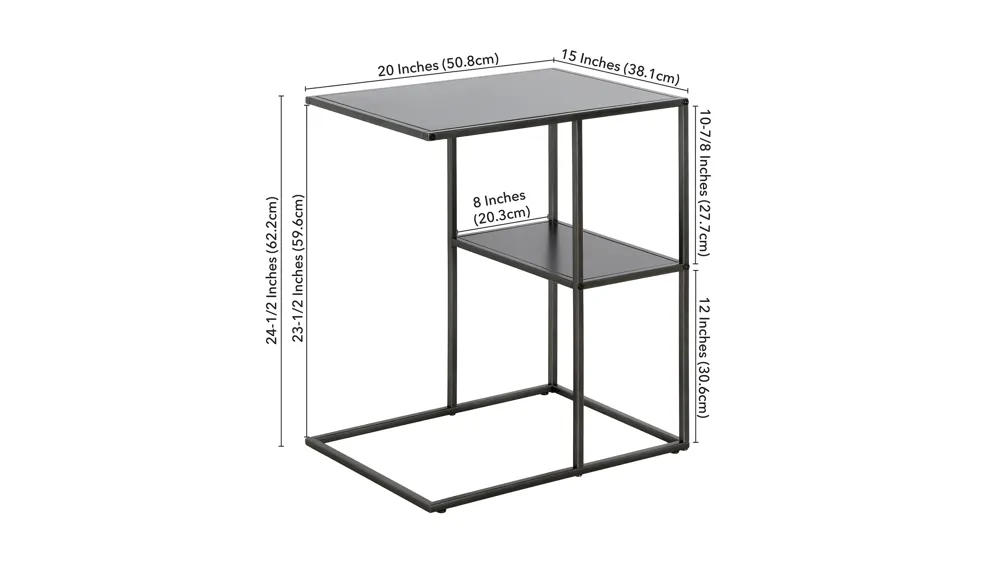 Zinnia Side Table Dimensions