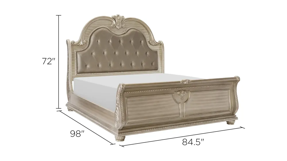 Palace Upholstered Bed Dimensions