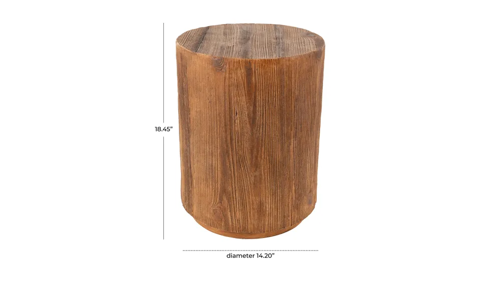 Ivy Outdoor Tree Trunk Accent Table Dimensions
