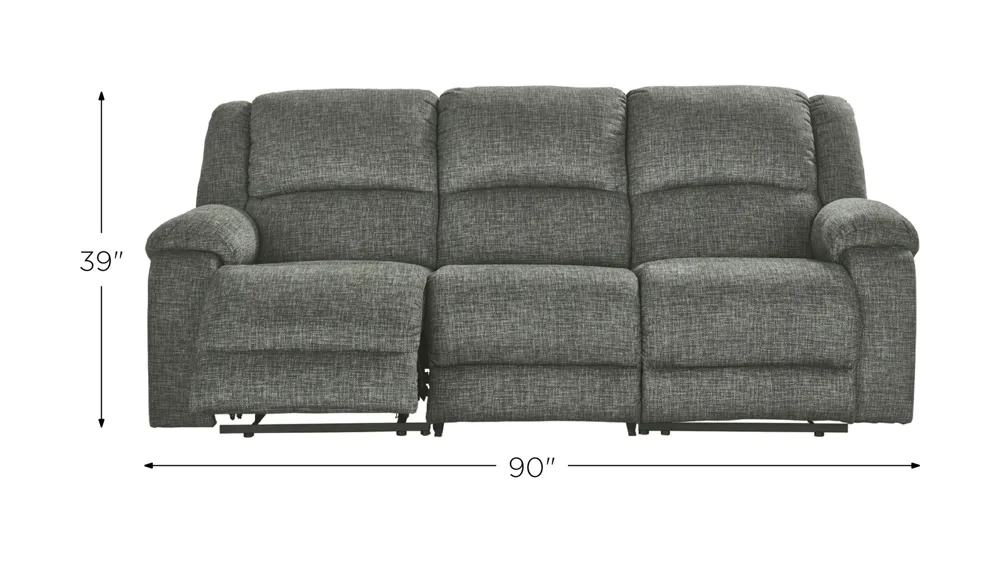 Goalie 3 -pc Reclining Sectional Dimensions