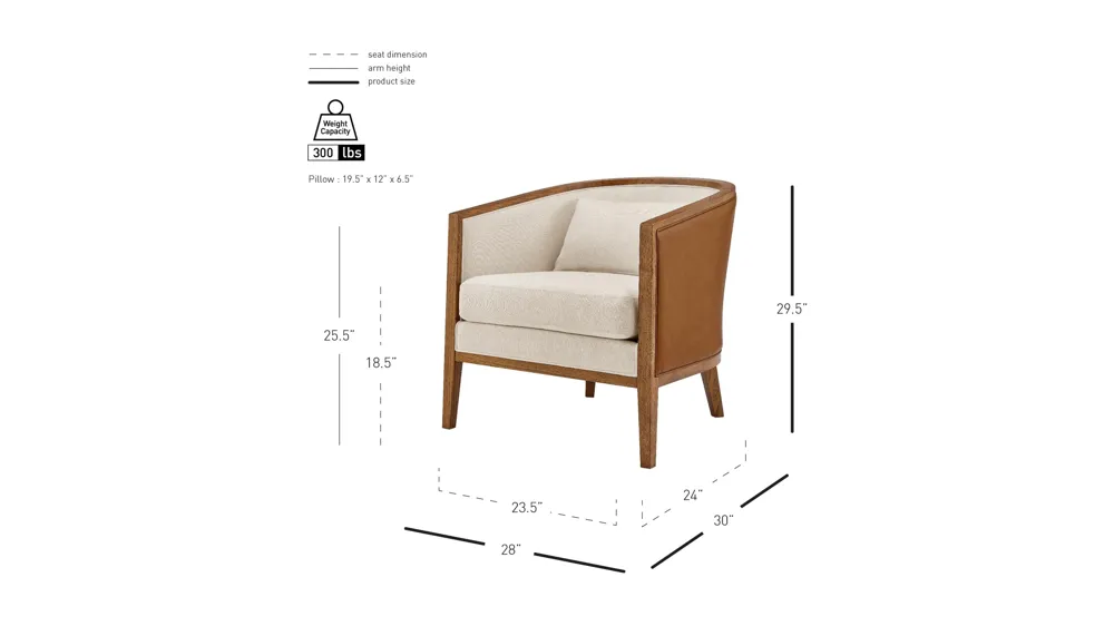 Tillman Arm Chair Dimensions
