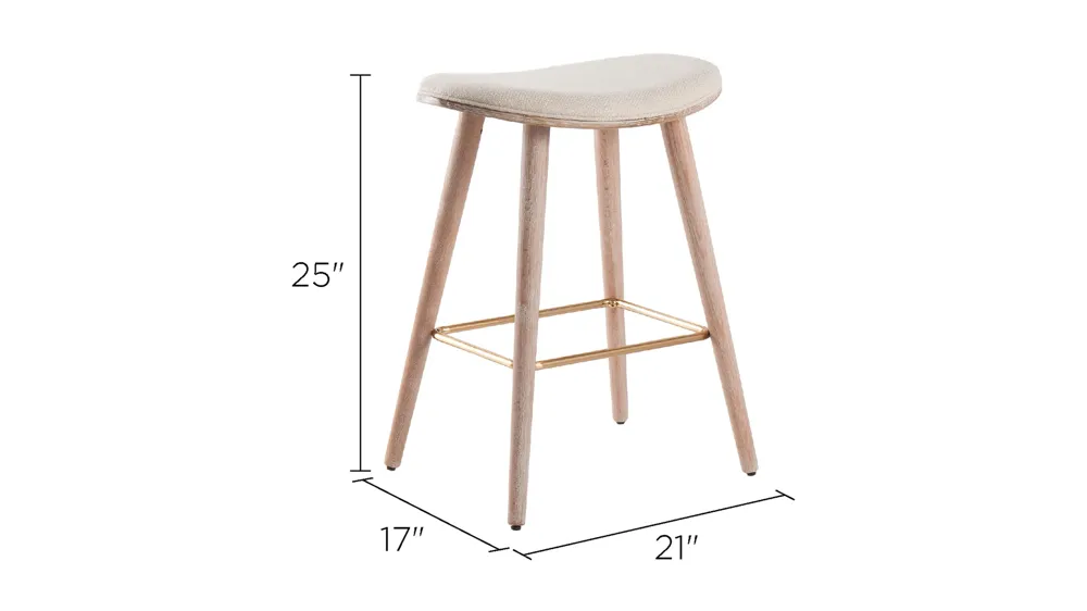 Saddle Counter Stools: Set of 2 Dimensions