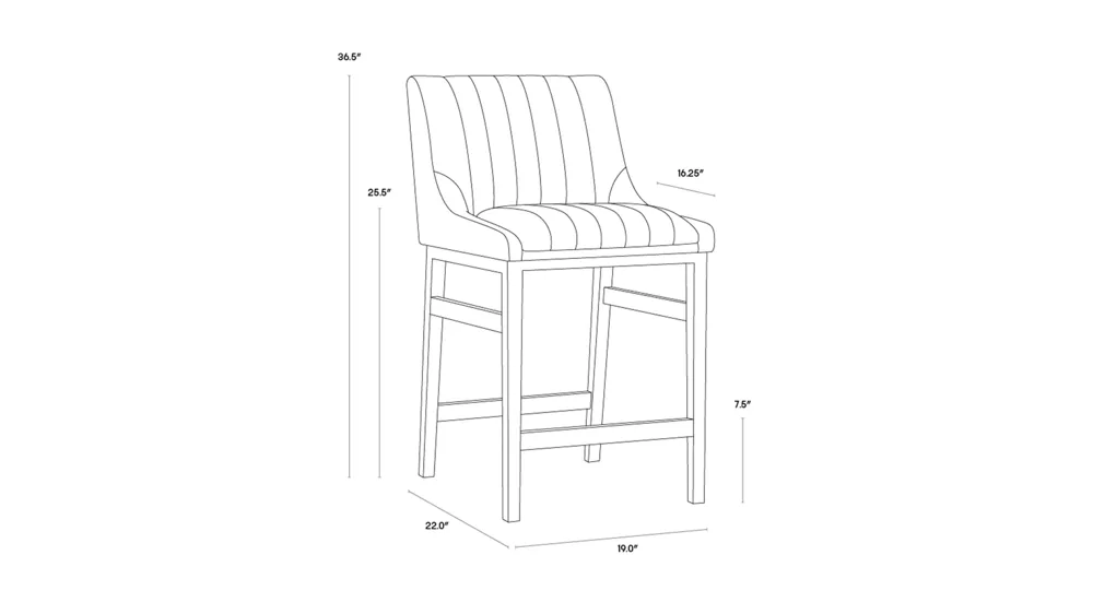 Halden Counter Stool Dimensions