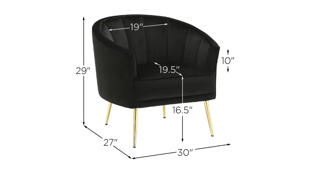 Tania Accent Chair Dimensions