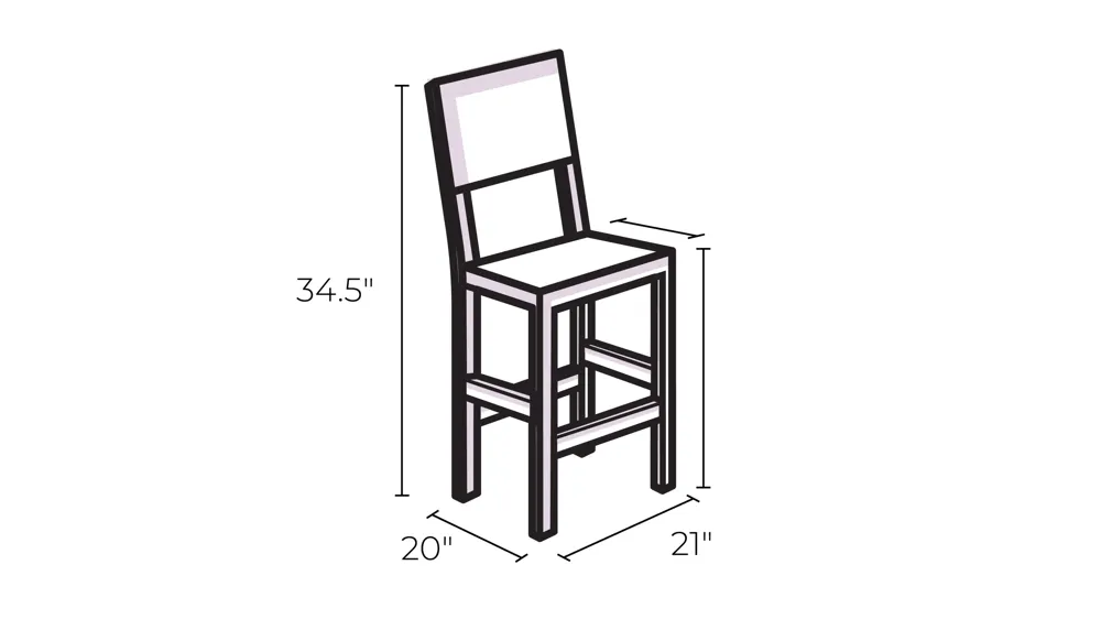 Watson Swivel Bar Stool Dimensions