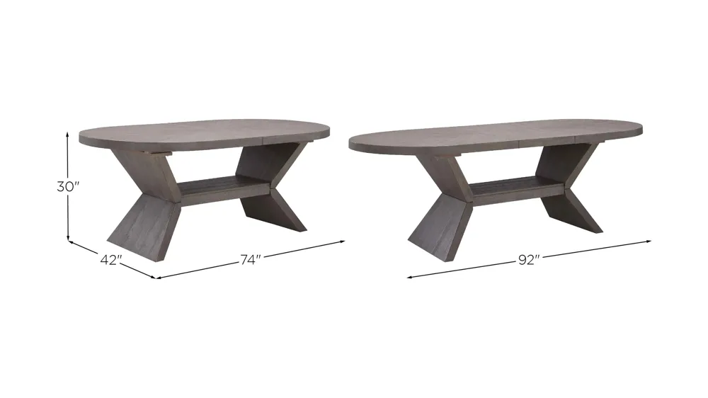 Aldo 2-pc. Dining Table Dimensions