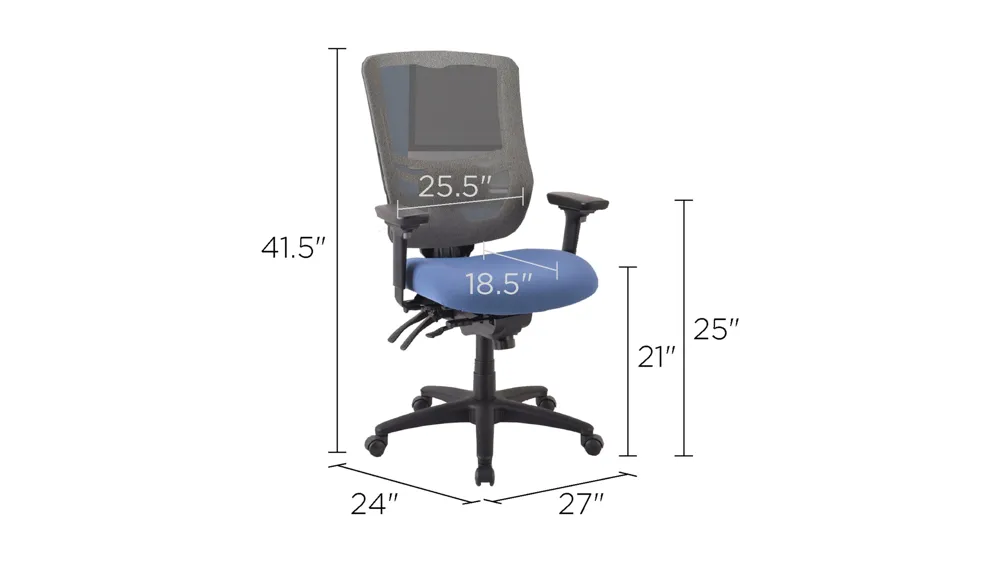 Tempur-Pedic Mesh Back Home Office Chair Dimensions