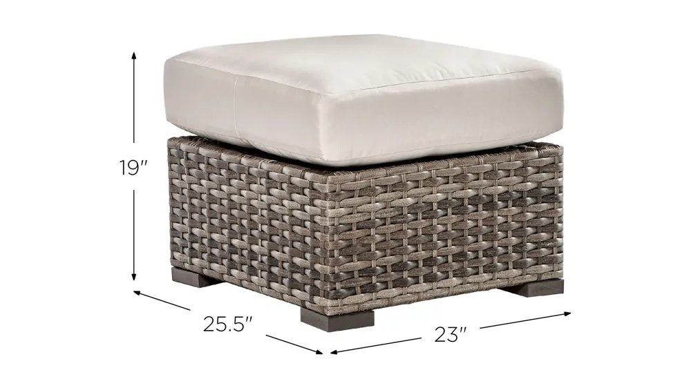 New Java Outdoor Ottoman Dimensions
