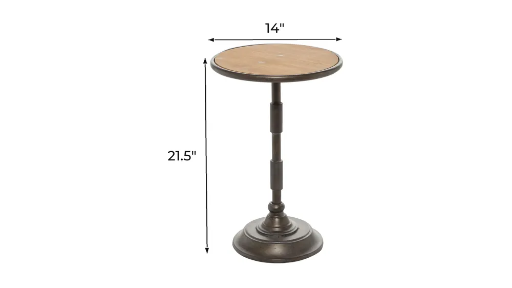 Ivy Collection Vintage Accent Table Dimensions