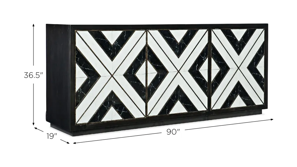 Sanctuary Entertainment Console w/ Outlets Dimensions