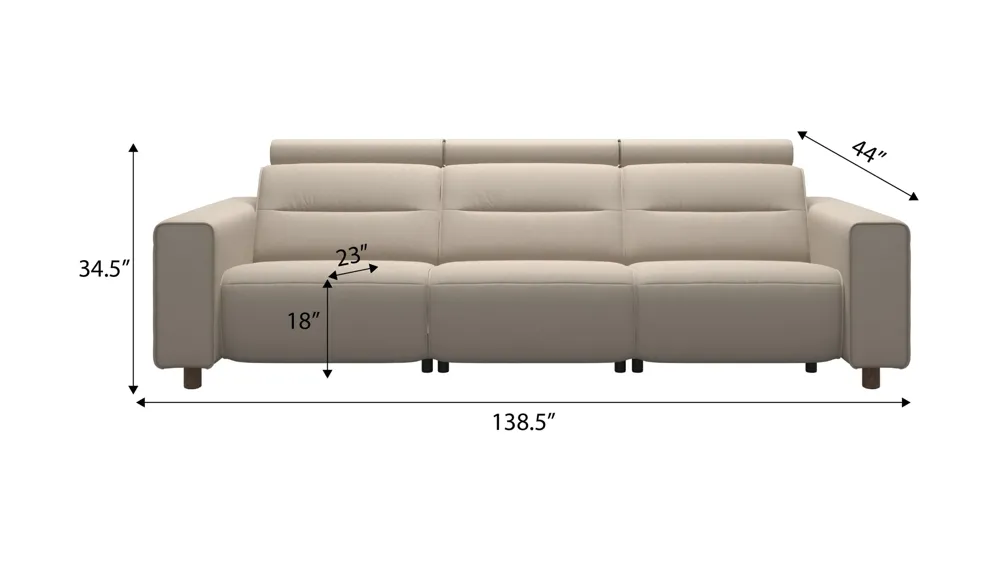 Emily 6-pc. Power Sofa Dimensions